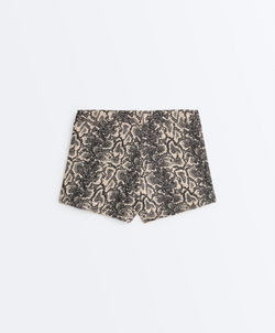 OYSHO Шорты-бикини с принтом под змеиную кожу, черный