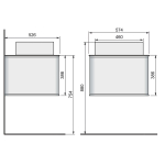 Тумба с раковиной Jorno Pastel 60 см Pas.01.58/P/BL бирюзовый бриз