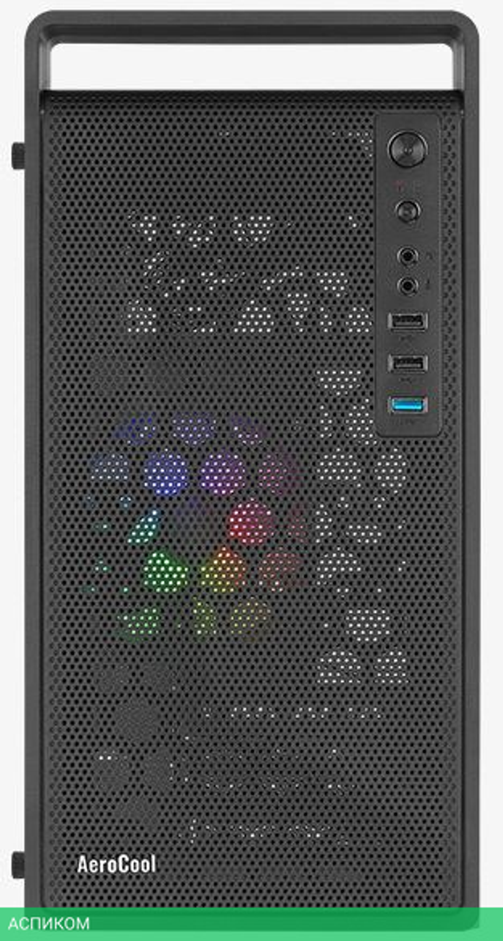Корпус AeroCool CS-109-G-BK-v1 без БП Black (ACCS-PC17013.11)