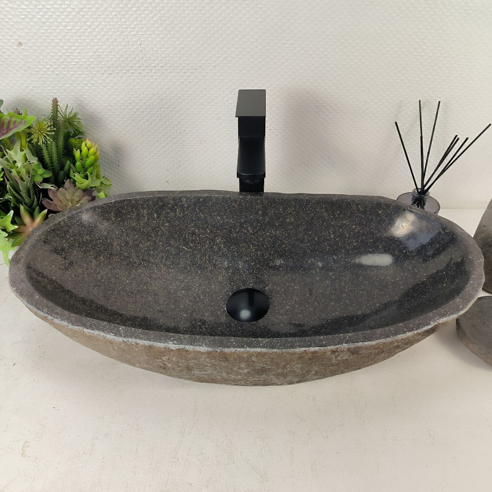Раковина из речного камня RS-65129 66*35*15 0866