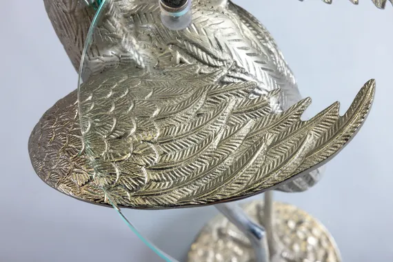 Кофейный столик "Птица" серебро