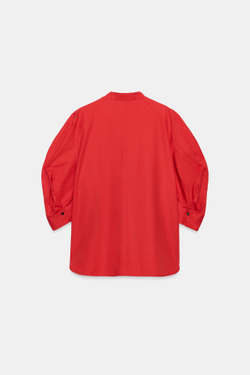 ZARA РУБАШКА С ОБЪЕМНЫМИ РУКАВАМИ ZW, КРАСНЫЙ