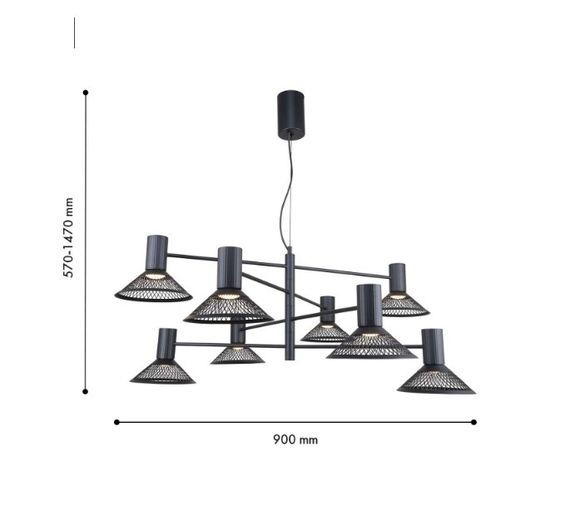 Подвесная светодиодная люстра F-Promo Metrics 4623-8P