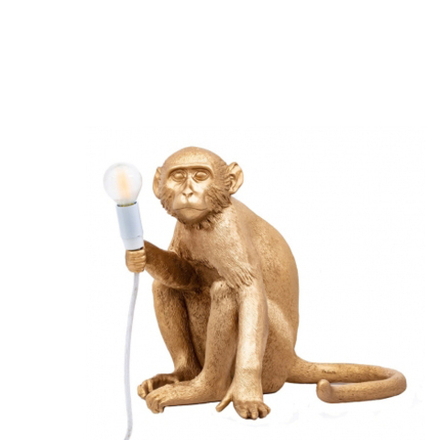 Настольный дизайнерский светильник  Monkey by Seletti (золотой)