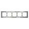 Рамка стеклянная Voltum S70 на 5 постов, (сталь, стекло) VLS110505