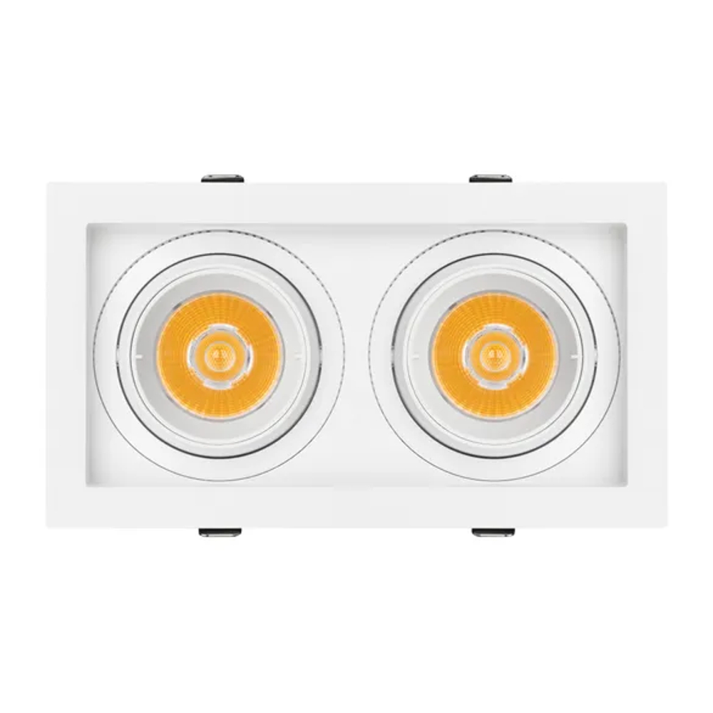 Светильник MS-VORTEX-BUILT-S210x117-2x20W Warm3000 (WH-WH, 20 deg, 230V) (Arlight, IP20 Металл, 5 лет) 057762