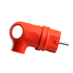 Вилка угловая с/з STEKKER, RPG16-21-442 , каучук, 250В, 16A, IP44, красный 39253