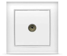 Розетка телевизионная TV 1-м СП Бриллиант бел. UNIVersal 7947571