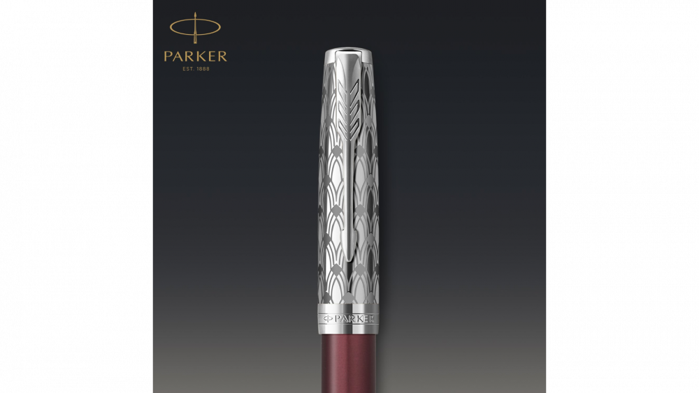 Ручка-роллер Parker Sonnet Premium Refresh RED CT, стержень: F, цвет чернил: black, в подарочной упаковке