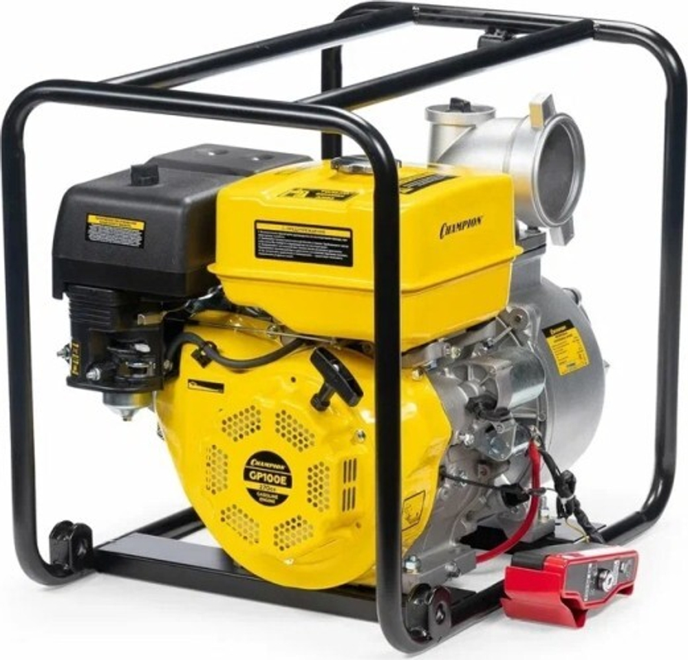 Мотопомпа бензиновая CHAMPION GP100E для слабозагрязненной воды