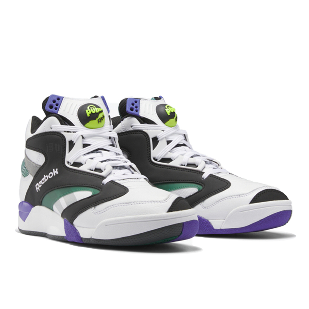 Reebok SHAQ Victory Pump Винтажные Баскетбольные Кроссовки Унисекс Белый Черный Зеленый