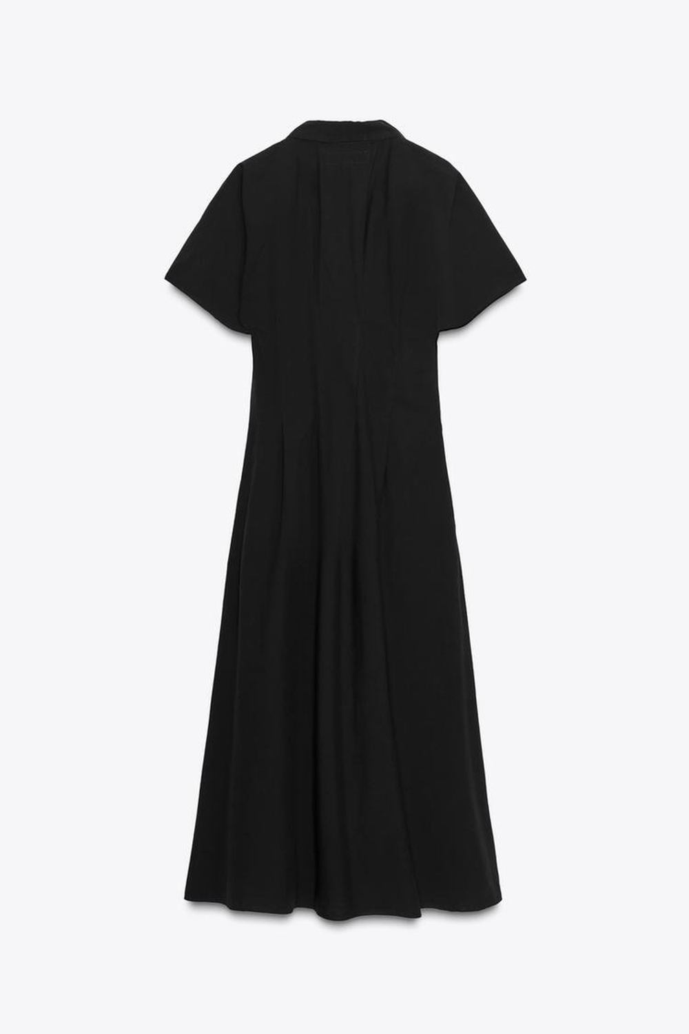 ZARA ПЛАТЬЕ ИЗ ПОПЛИНА С КОРОТКИМИ РУКАВАМИ — ZW COLLECTION, ЧЕРНЫЙ