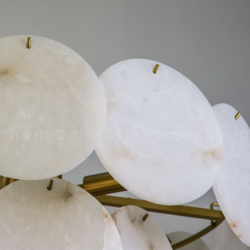 Люстра Cloyd BOSFOR-C C16 / выс. 42 см - алебастр - латунь (арт.12355)