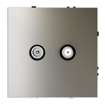 Розетка телевизионная встраиваемая VOLTUM S70 оконечная TV+SAT, (шелк)