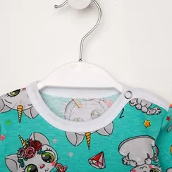 Боди детское, цвет мята, рост 62 см