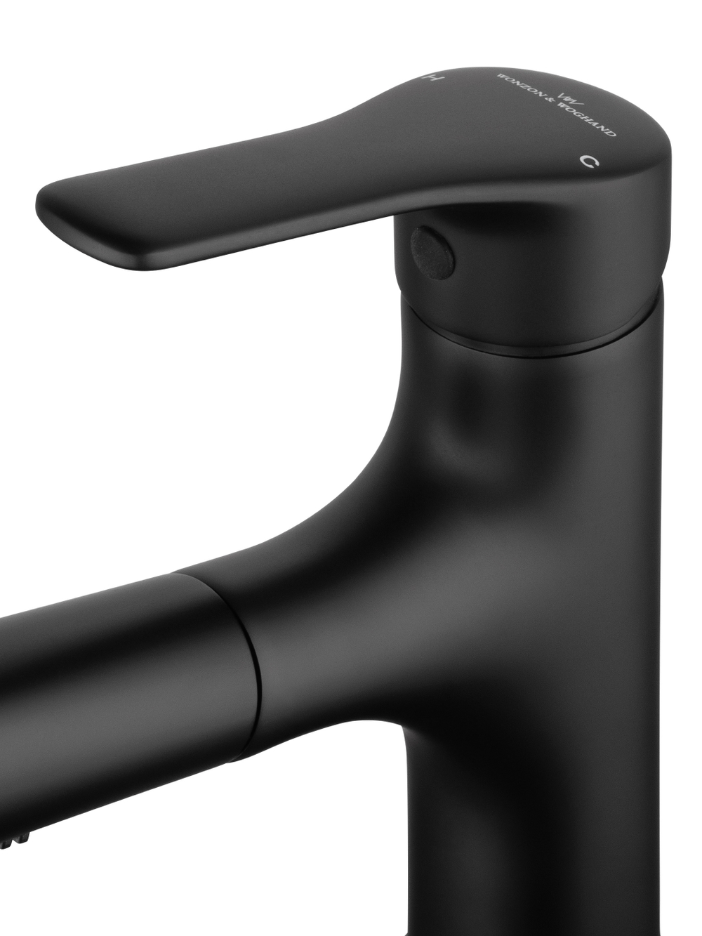 Смеситель для раковины с выдвижным изливом WONZON & WOGHAND, Черный матовый (WW-AE4151-MB)