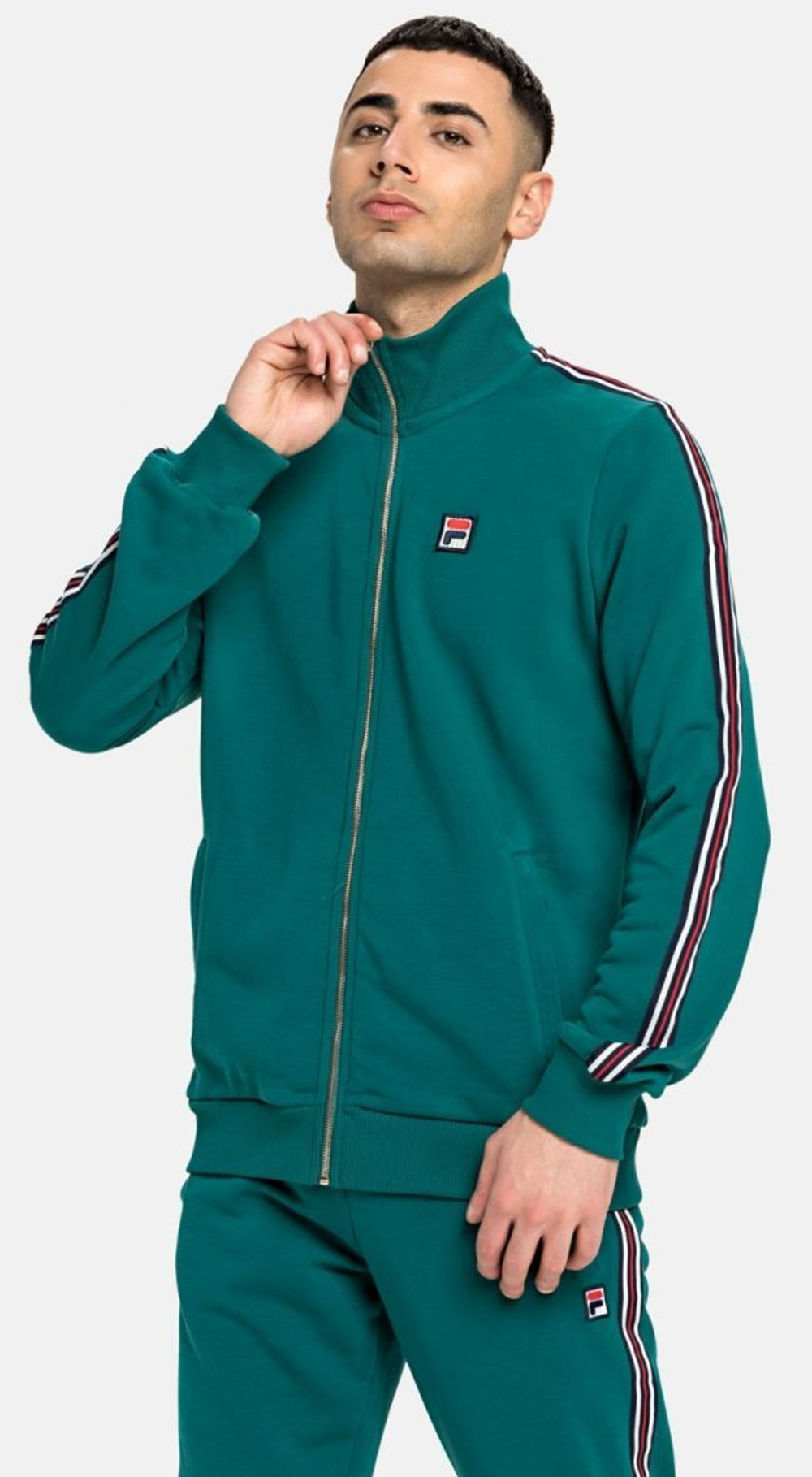 Мужская теннисная кофта Fila Hemi Track Jacket Men - зеленый