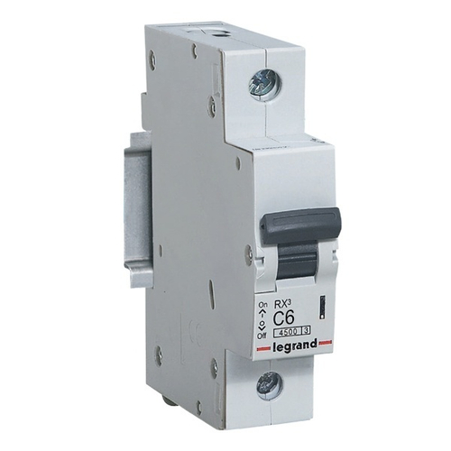 Автоматический выключатель Legrand RX3 1П 6A 4,5кА C (автомат электрический) 419661