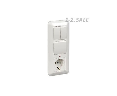 Systeme Electric Blanca внутр Бел Блок:Розетка з/к шт 16А, 250В+выкл 1кл.с подсветкой+выкл 2кл.