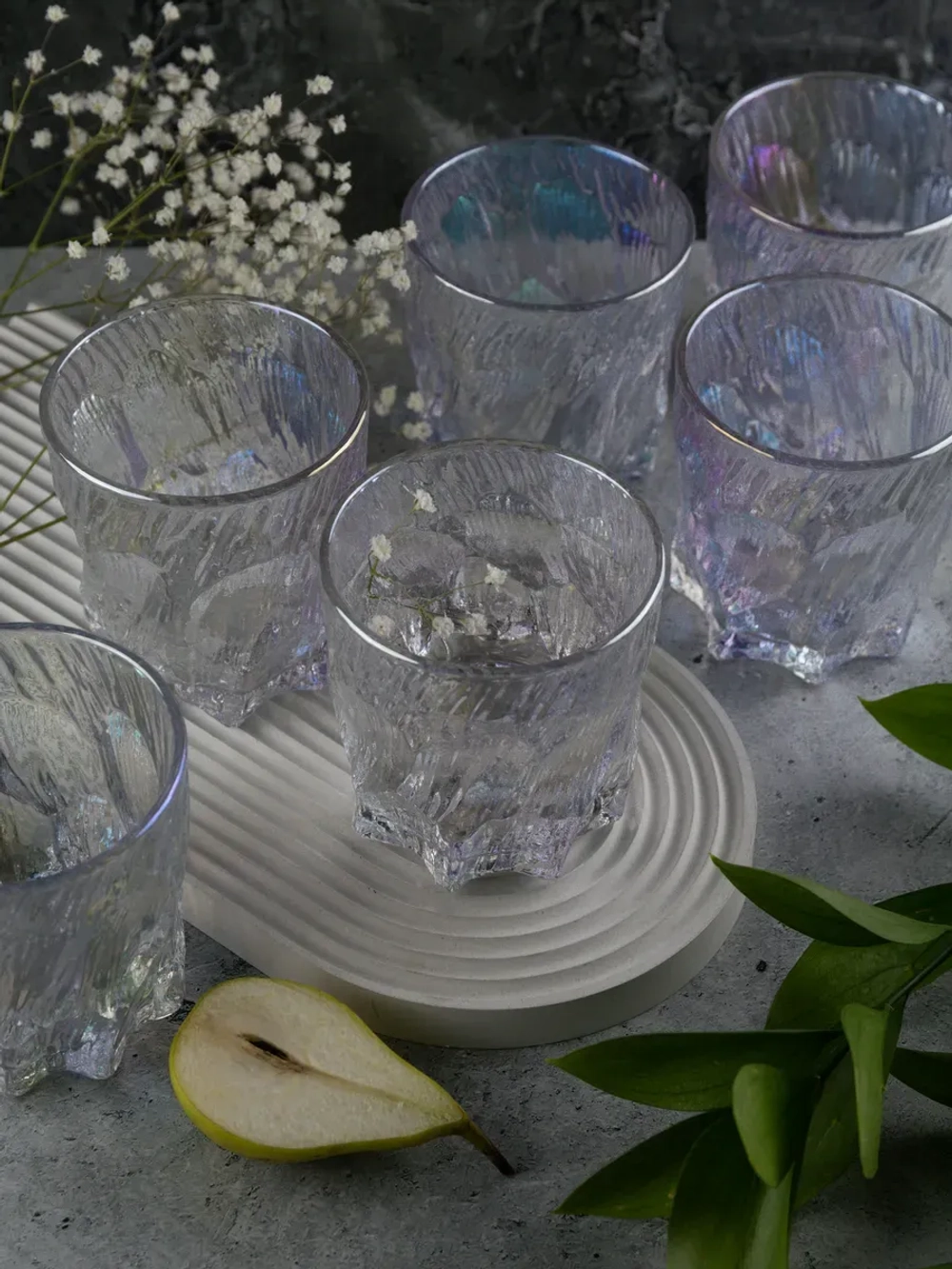 Набор стаканов для виски, 260 мл. 6 шт.Перламутровый лед