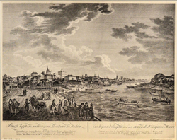 Фотогравюра «Вид Яузского моста и дома Шапкина в Москве» 1886 г.