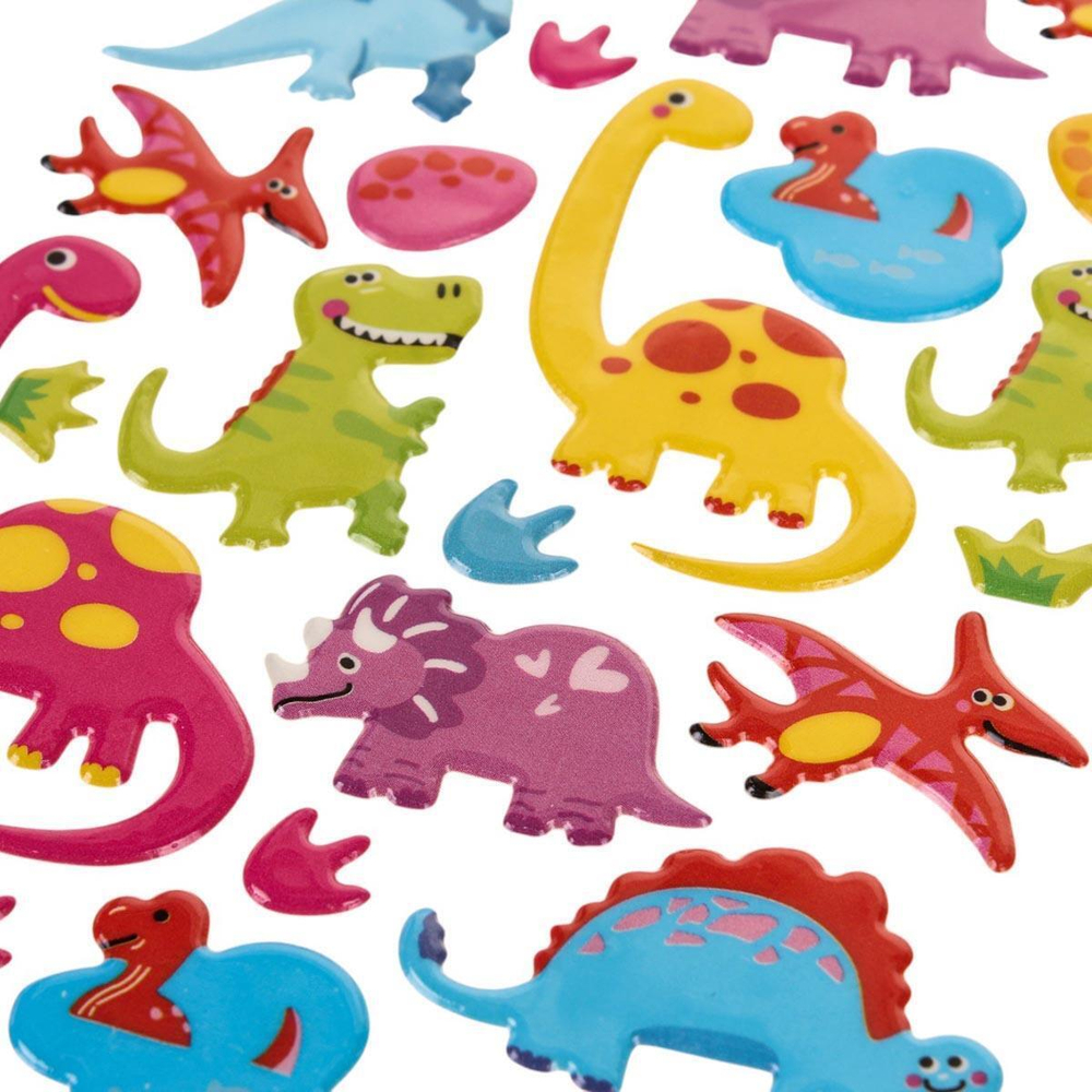 Наклейки выпуклые "Динозавры" 20*10см.