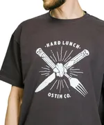 Купить Футболка Hardlunch оверсайз Fork and Knife темно-серая Футболка Hardlunch оверсайз Fork and Knife темно-серая