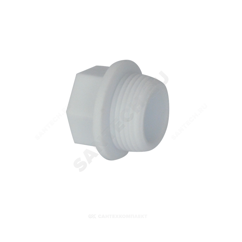 Заглушка (пробка) PP-R белая Дн 20х1/2" НР VALFEX 10163020