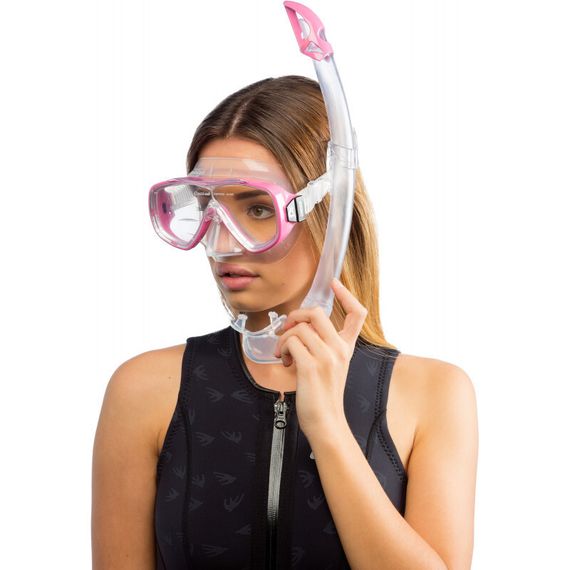 Набор для снорклинга Cressi Onda Box (Маска Onda + Трубка Mexico + Бокс) розовый
