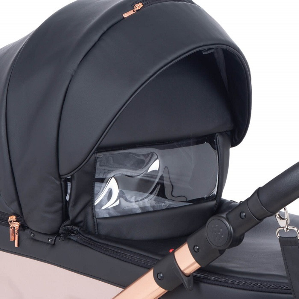 Детская коляска Adamex Chantal Star Collection 2 в 1 STAR101 черный+розовый
