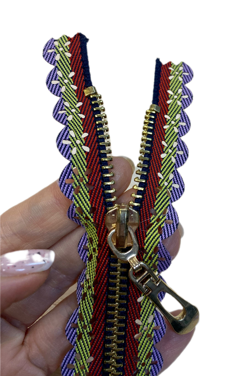 Застежка-молния декоративная металл №5 16см