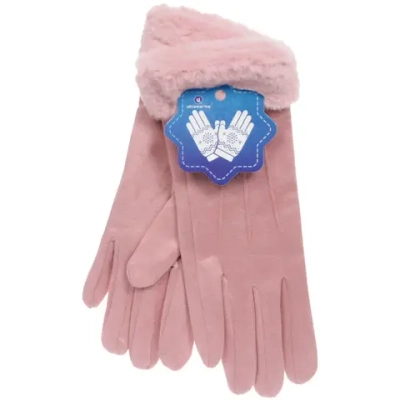 Перчатки женские с утеплителем «Manhattan», цвет дымчатой розы, размер 23*8,5см, (пакет с подвесом)