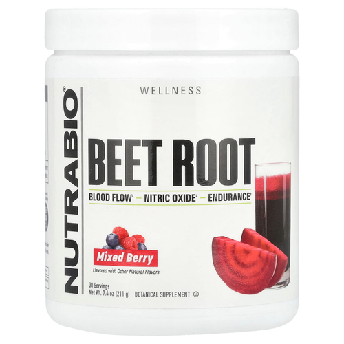 NutraBio, Свекла, ягодное ассорти, 211 г (7,4 унции)