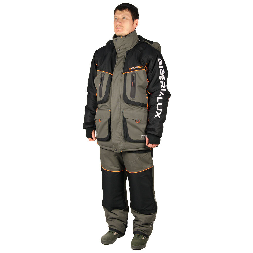 Костюм зимний мужской Siberia LUX Huntsman Хаки/Черный ткань Breathable