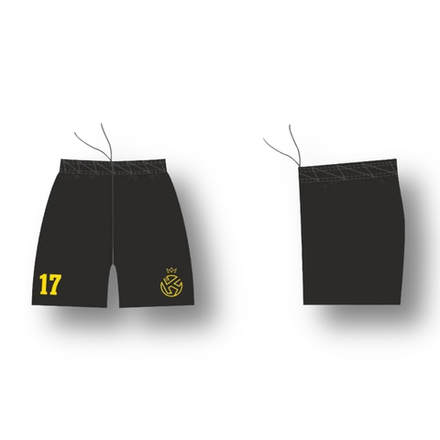 Шорты черные для игровой формы (желтый логотип)