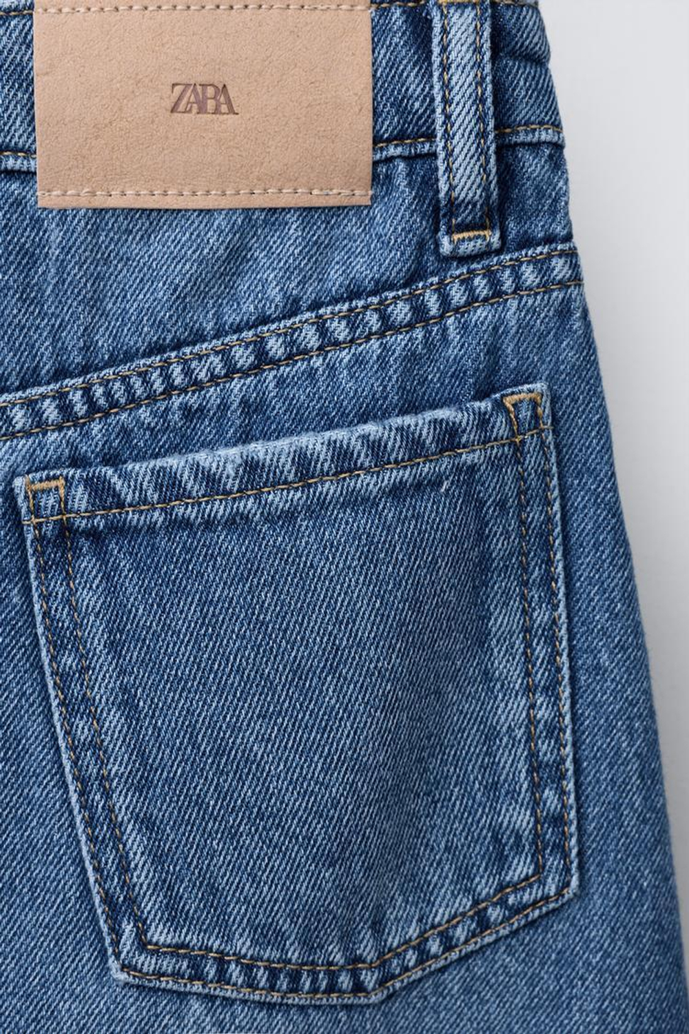 ZARA ДЖИНСОВАЯ ЮБКА МИДИ, СИНИЙ