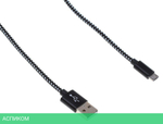 Кабель Buro Braided BHP RET MICUSB-BR 1м черный