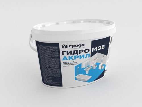 Мастика гидроизоляционная латексная Грида ГидроМЭБ черная 5 кг