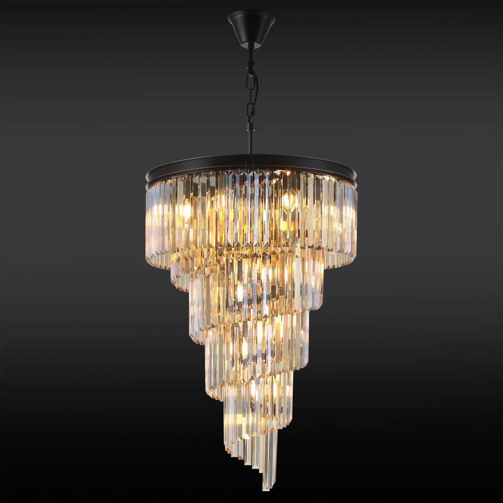 Citilux Мартин CL332172 Люстра хрустальная подвесная Шампань