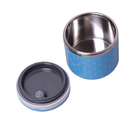 Ланч-бокс круглый 680 мл. Kamille КМ 2102 пластик, нержавеющая сталь