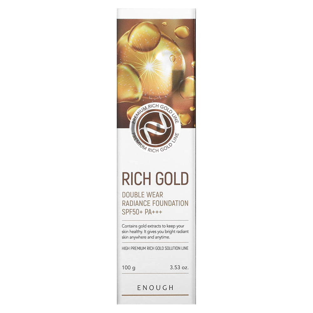 Enough, Rich Gold, тональная основа для двойного сияния кожи, SPF50 + PA +++, # 21, 100 г (3,53 унции)