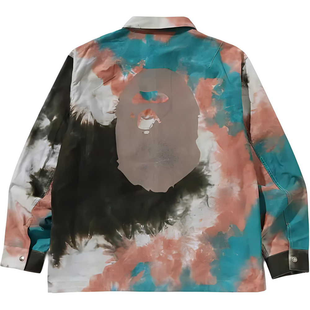 A Bathing Ape Tie Dye Relaxed Fit Cpo Shirt
