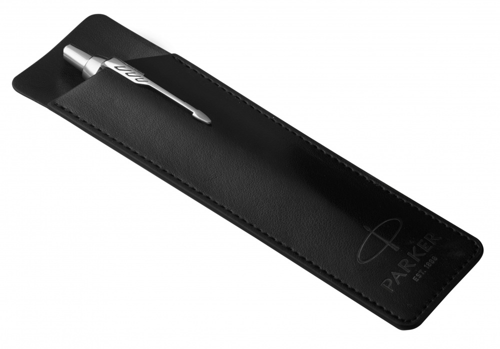 Чехол Parker из натуральной кожи, цвет матово-черный с тиснением