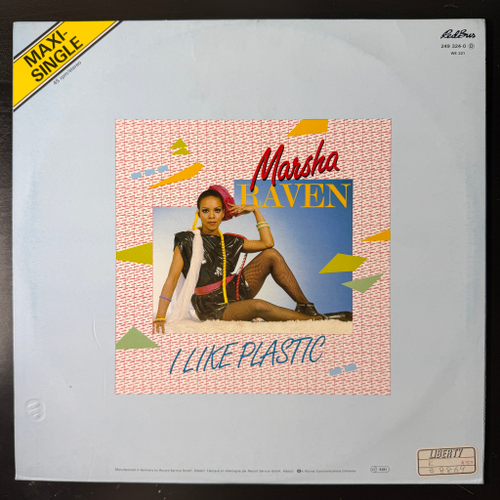 Marsha Raven ‎– I Like Plastic (Голландия 1982г.) 12", 45 RPM Т