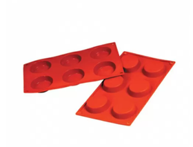 Форма силиконовая P.L. Proff Cuisine "Флан" 3 ячейки d 100 мм, h 20 мм (30*17,5 см)