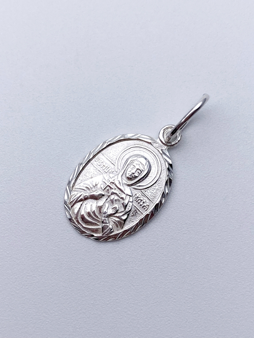 Образок из серебра/Без покрытия/С подвижным ухом/Юлия