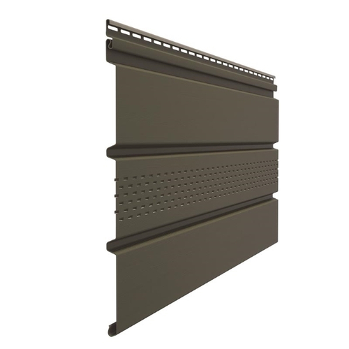Софит с центральной перфорацией для сайдинга Деке Премиум Каштан