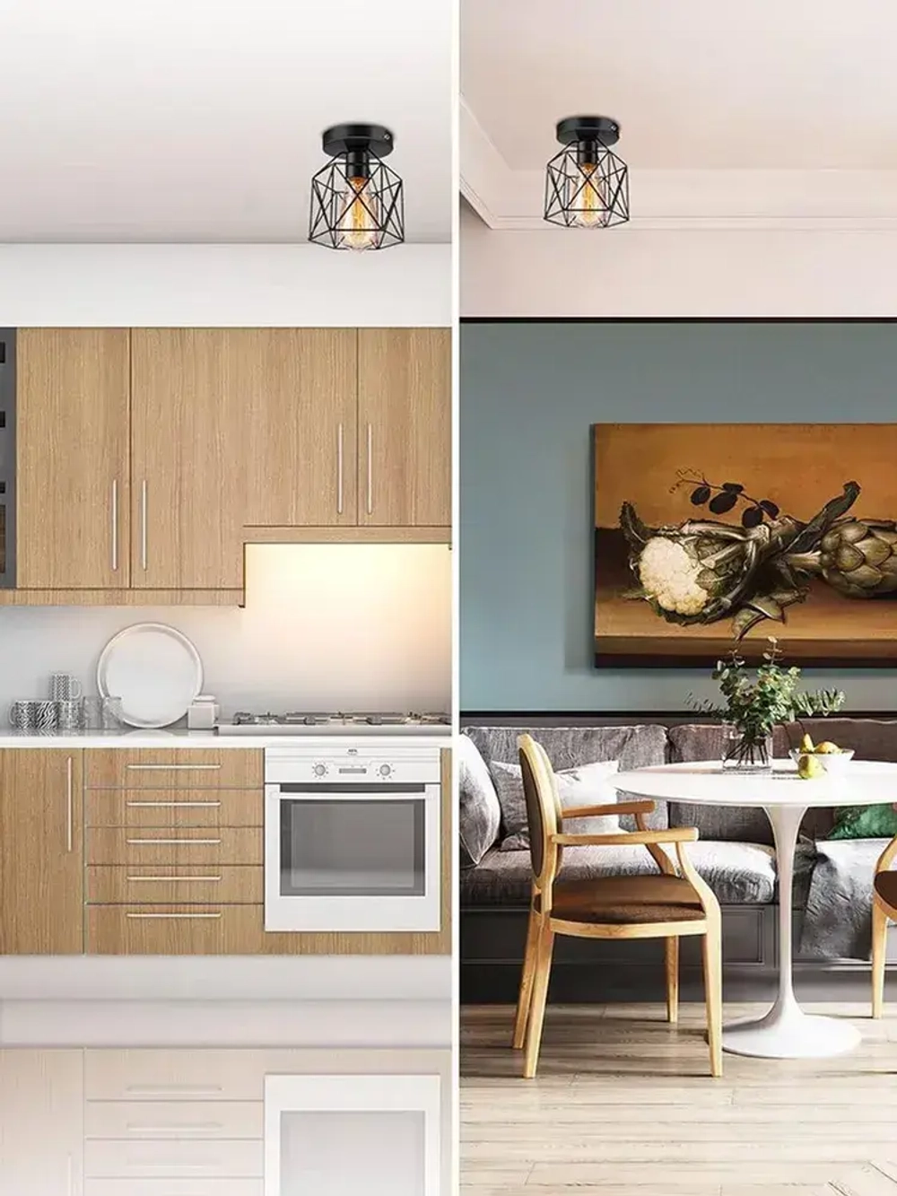 Светильник потолочный в стиле лофт. Люстра потолочная, черный