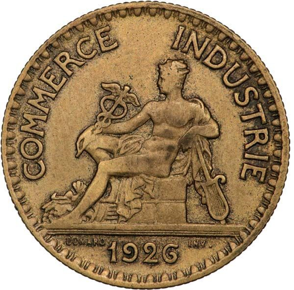 France, 2 Francs - Chambres de Commerce, 1926, VF