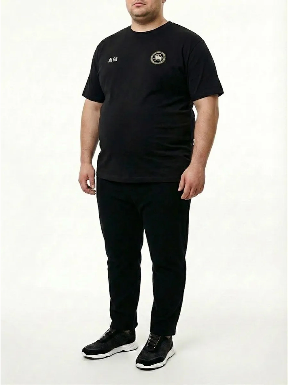 Футболка черная АЛГА печать